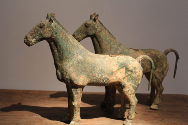 paar bronzen Khmer paarden