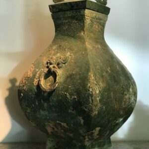prachtige grote KHMER vaas in brons